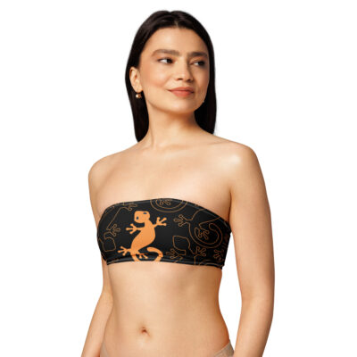 Ibiza Gecko recycled bandeau bikini top