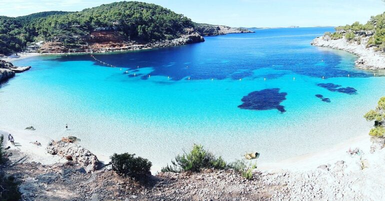 Cala Saladeta Ibiza 2025 crystal-clear beach view