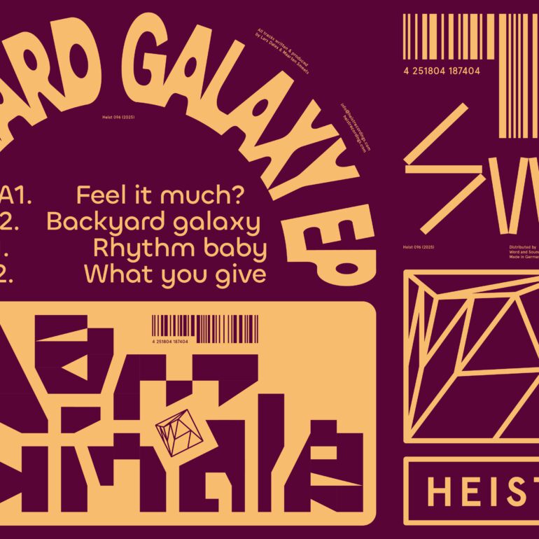 Backyard Galaxy by Dam Swindle EP cover art – Heist Recordings