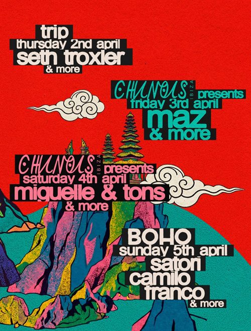 Chinois Ibiza April 2026 Schedule